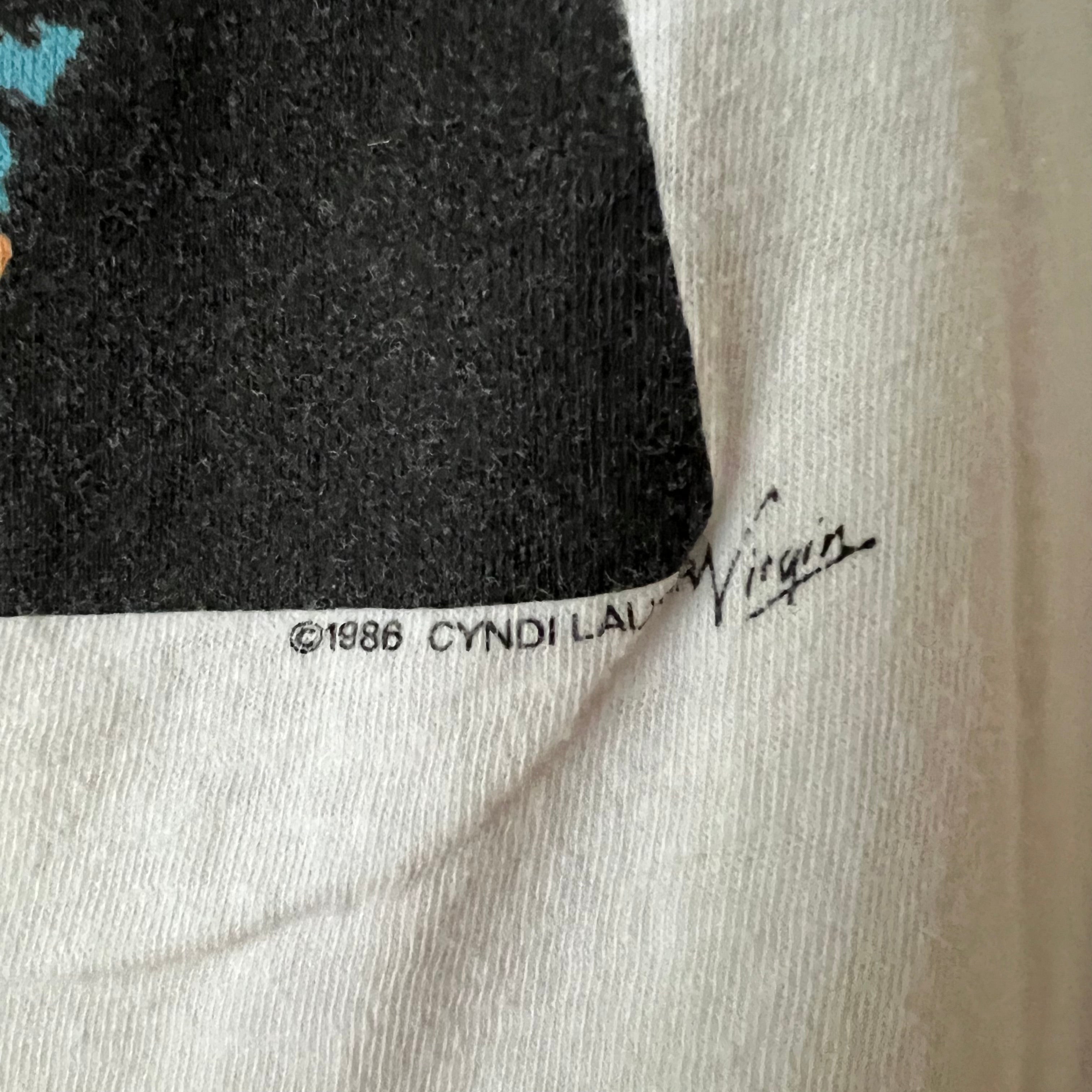 1986 Cyndi Lauper VIntage Promo Tee Shirt