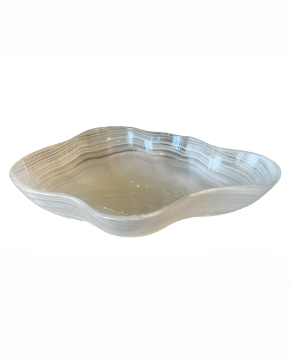 Hand Carved White Onyx Bowl