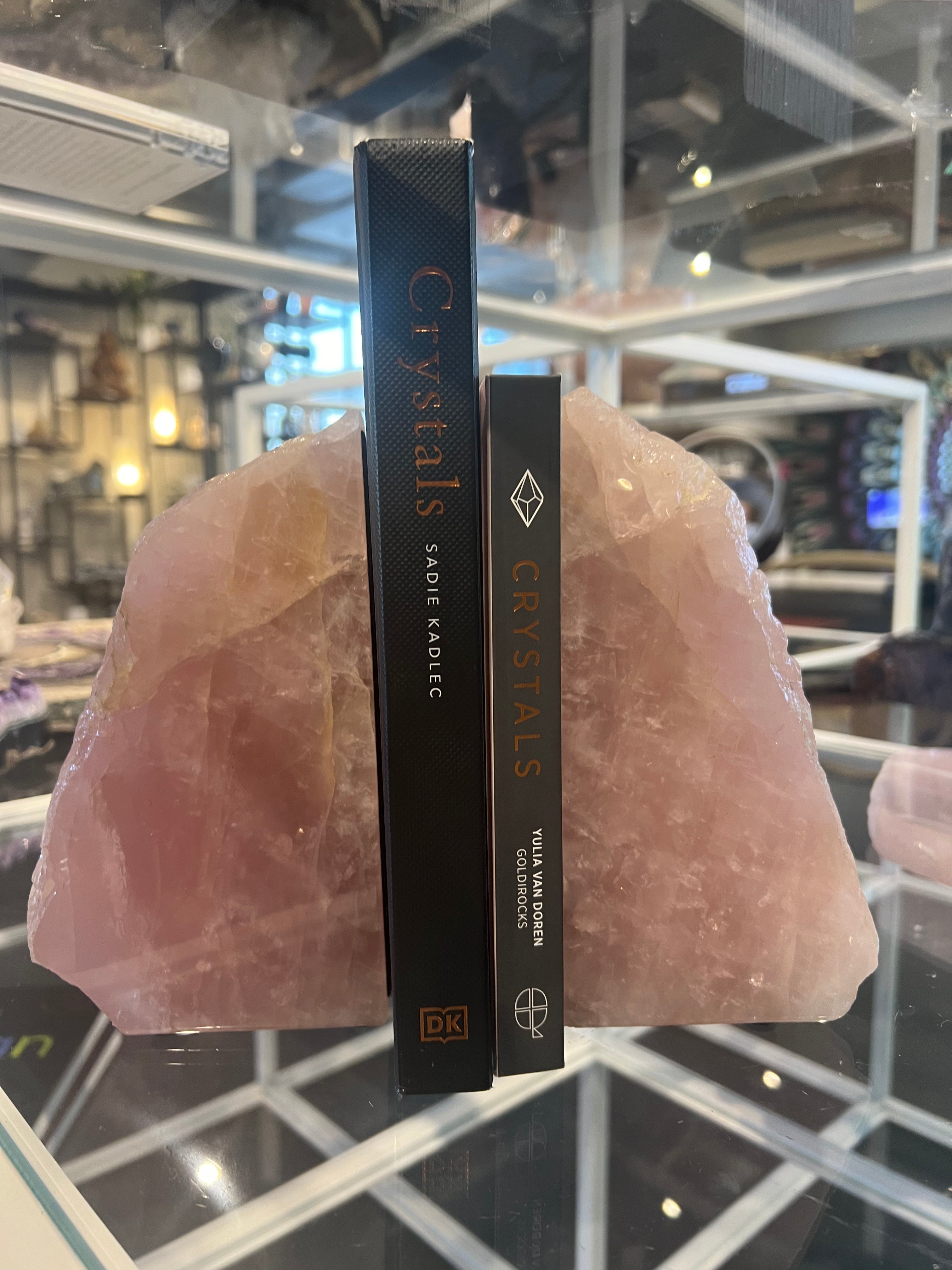 Rose Quartz Bookends XL