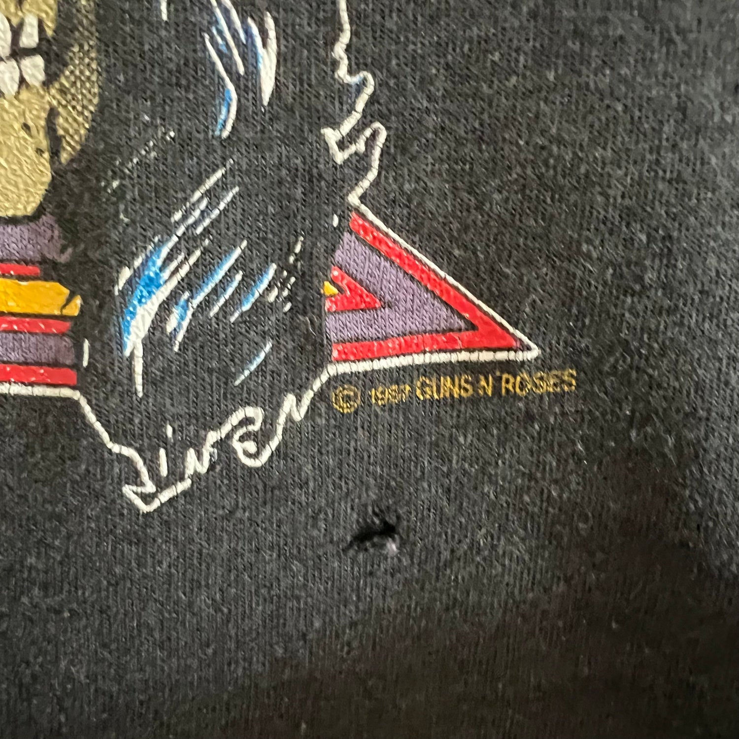 1987 Guns N Roses &quot;Appetite For Destruction&quot; Vintage Band Promo Tee Shirt