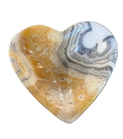 Zebra Calcite Heart Bowl