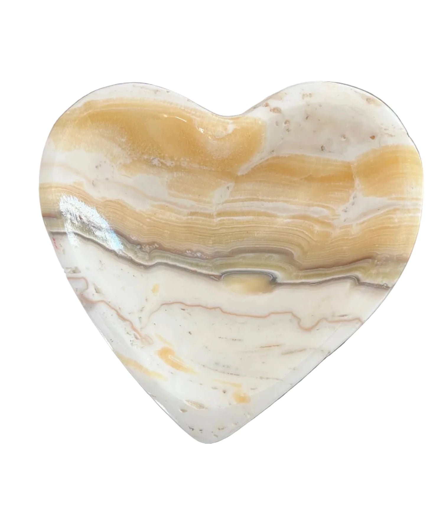 Zebra Calcite Heart Bowl
