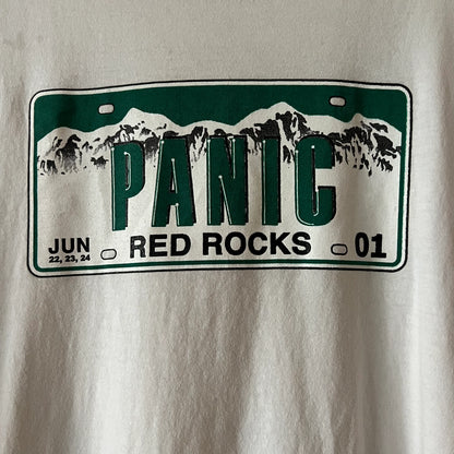 2001 Widespread Panic at Red Rocks in Boulder, CO Vintage Concert Tee Shirt
