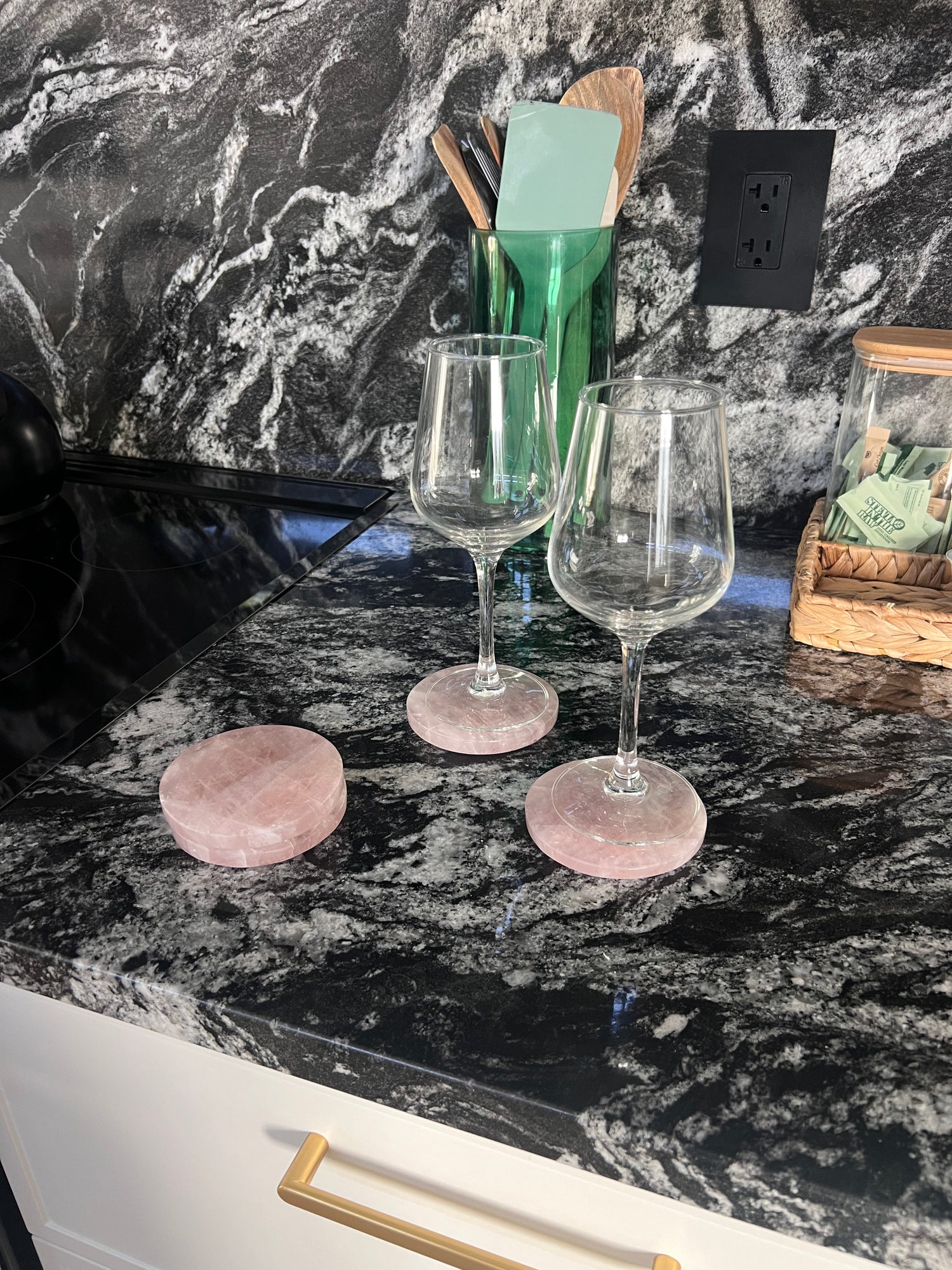Rose Quartz Coasters - Set of 4
