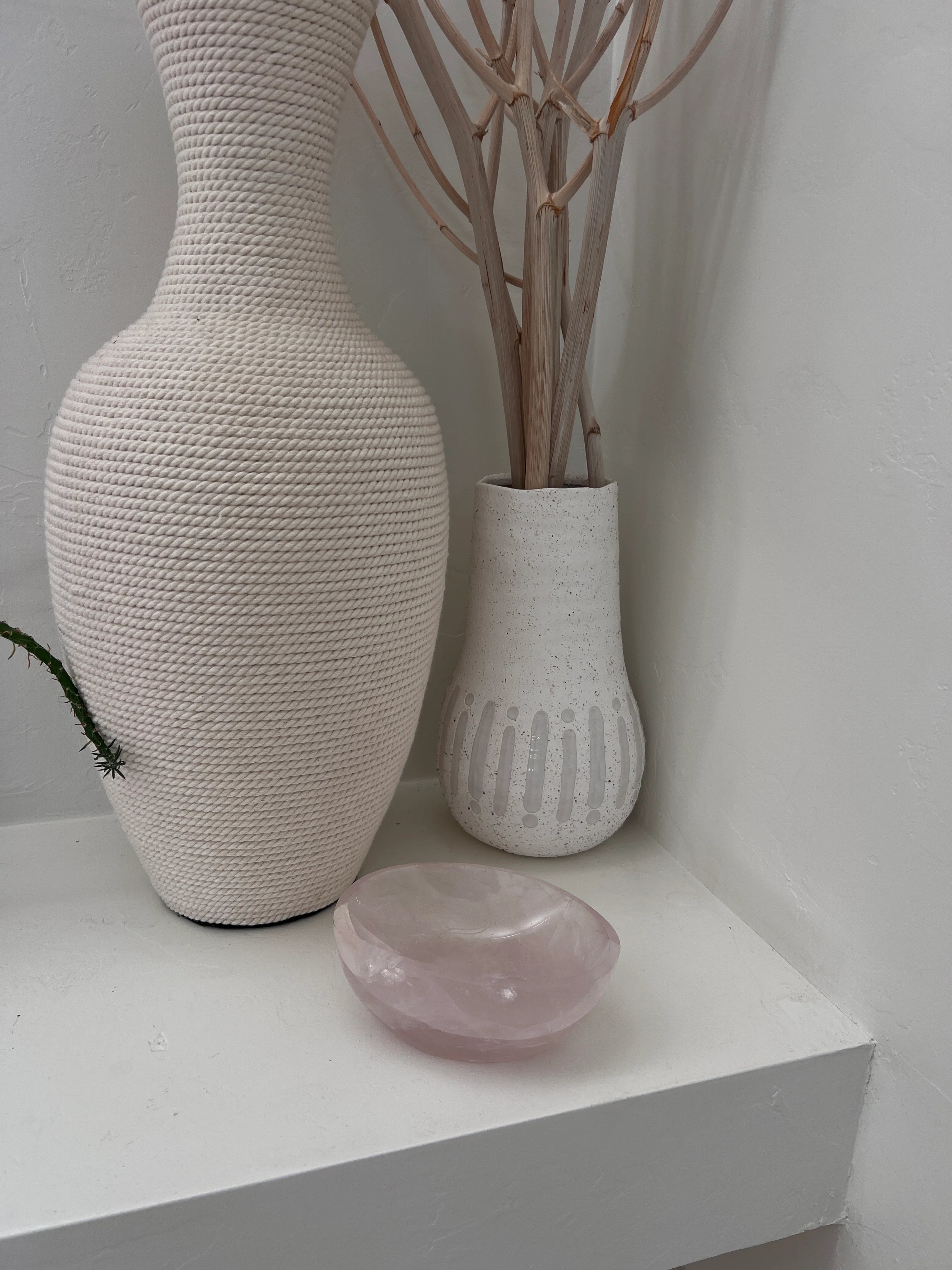 Small Rose Quartz Vanity Bowl