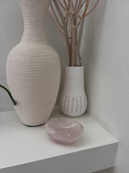 Small Rose Quartz Vanity Bowl