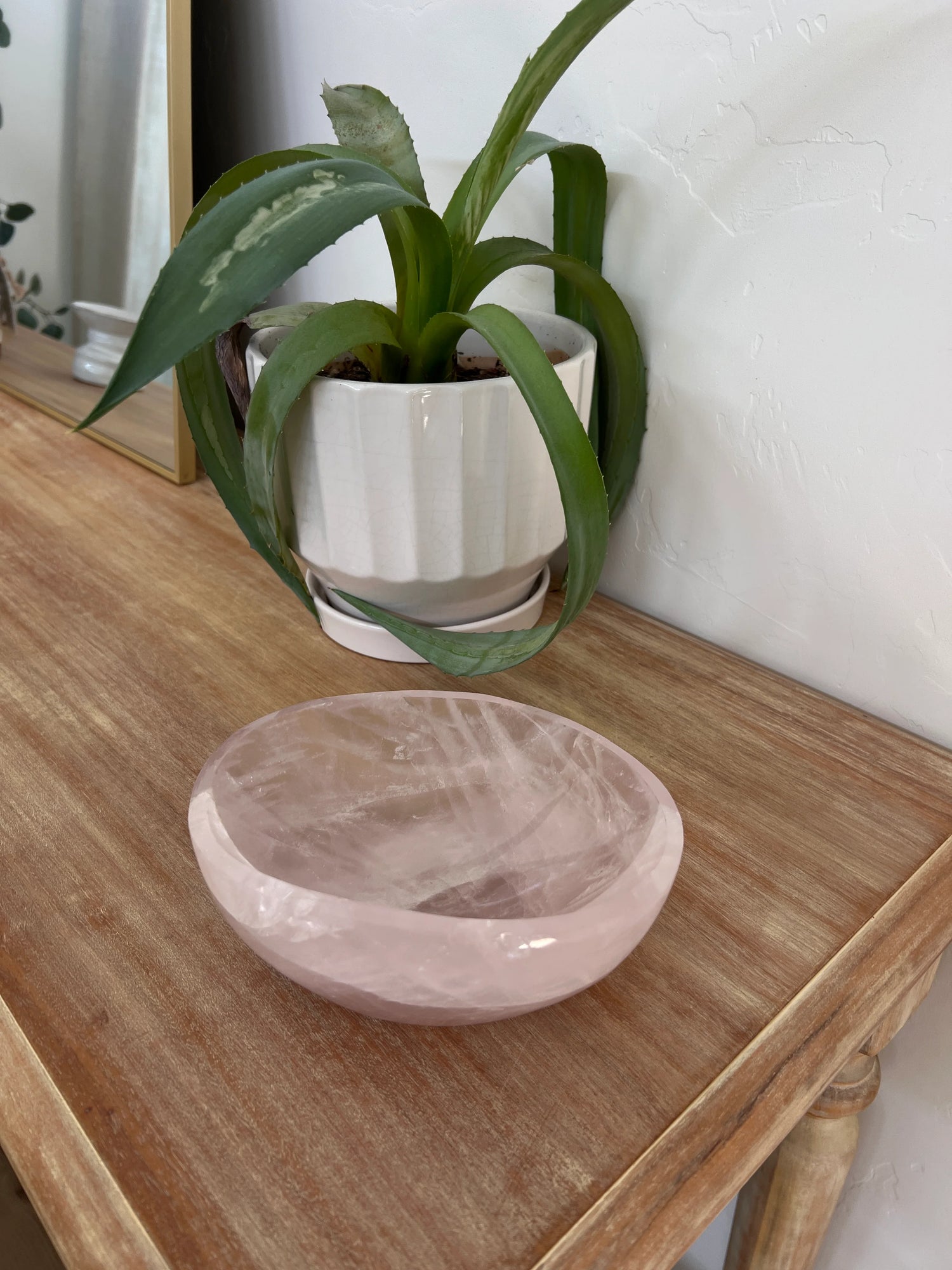 Small Rose Quartz Vanity Bowl