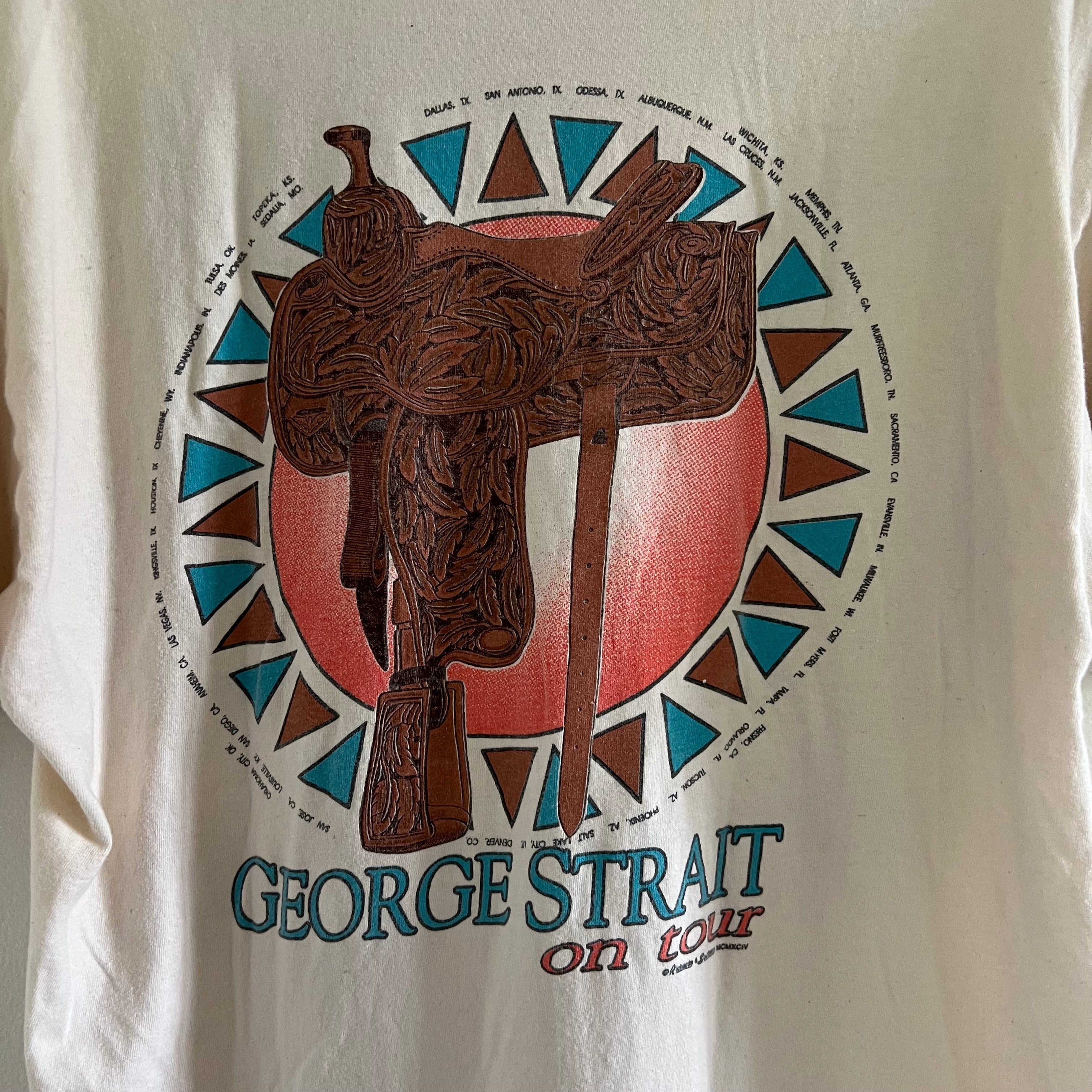 1991 George Strait Tour Vintage Country Music Band Tee Shirt