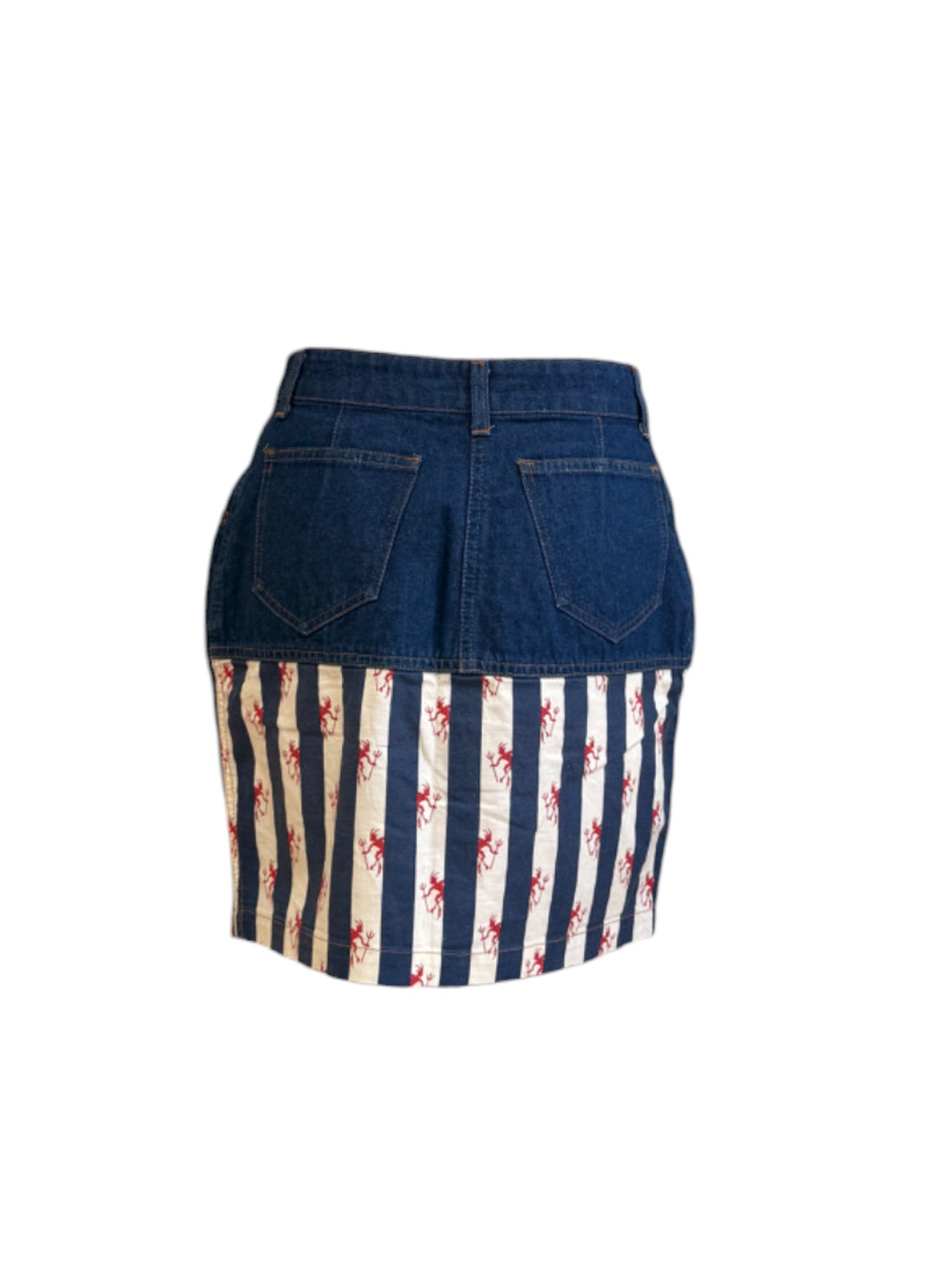 Fendi Devil Stripe Denim Skirt