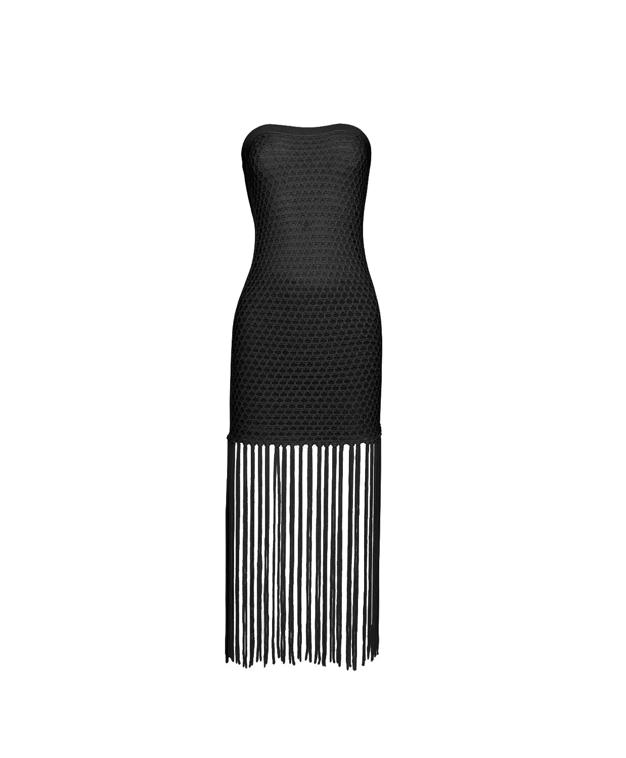 Vanessa Strapless Fringe Dress
