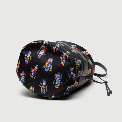 Prada Black XL Nylon Robot Print Backpack