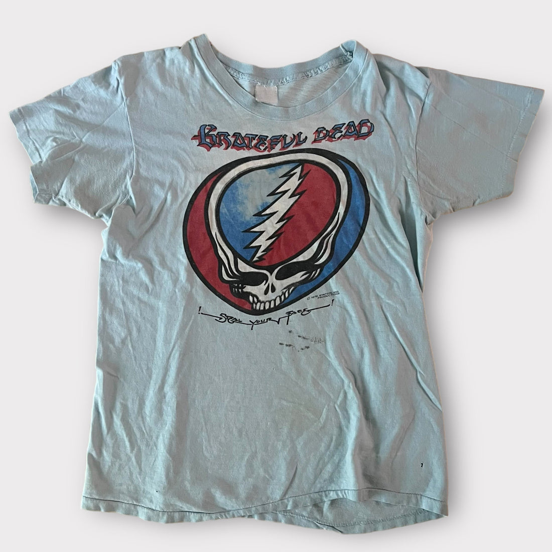 1976 Grateful Dead &quot;Steal Your Face&quot; Vintage Band Promo Tee Shirt