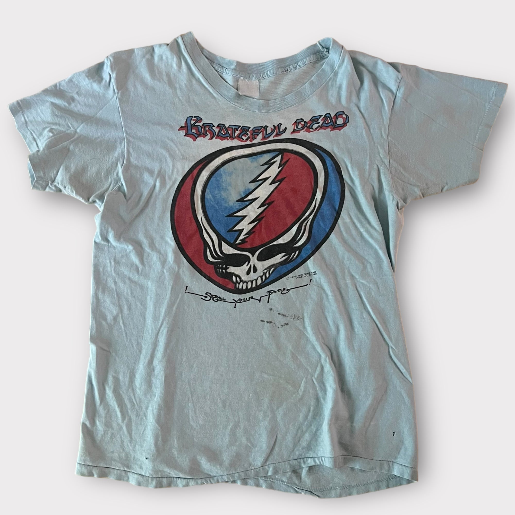 1976 Grateful Dead &quot;Steal Your Face&quot; Vintage Band Promo Tee Shirt