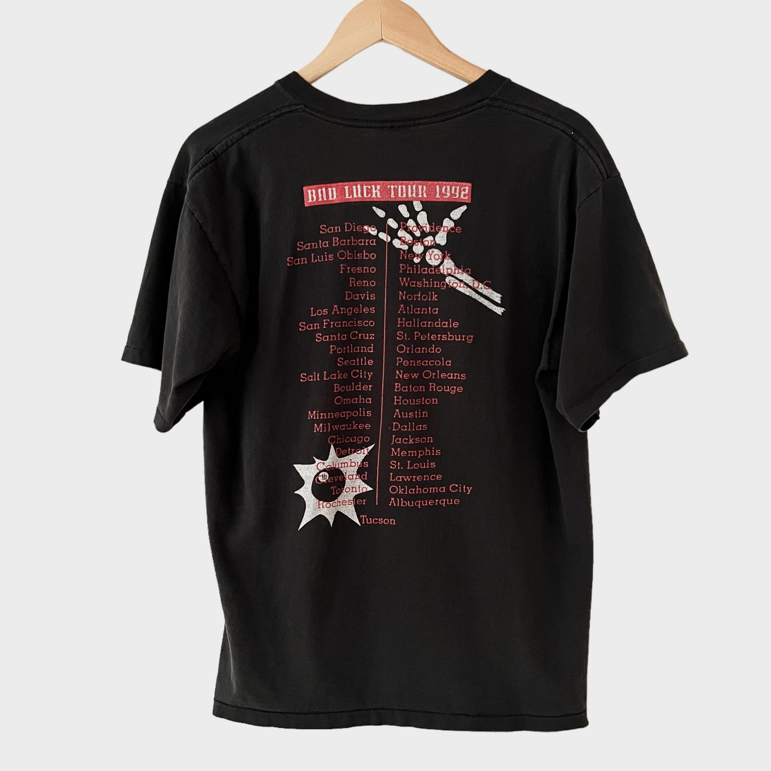 1992 Social Distortion US Tour Vintage Tee Shirt