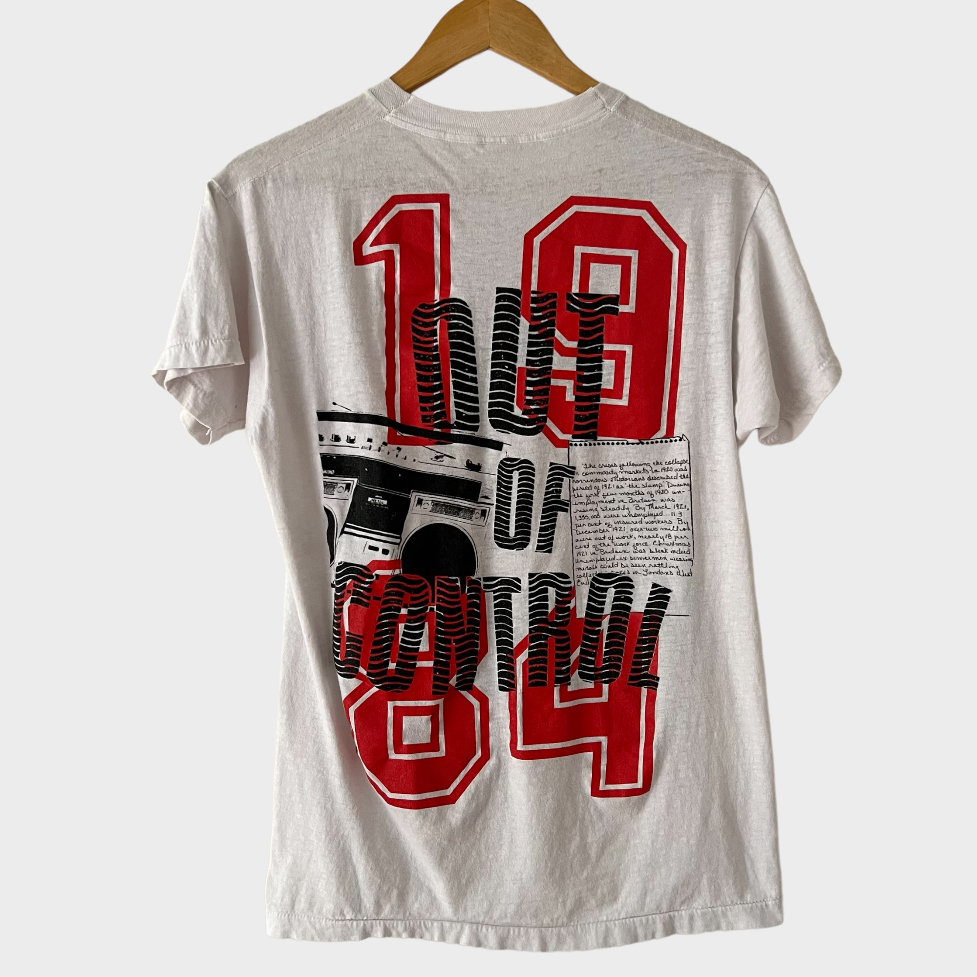 1984 The Clash &quot;Out Of Control&quot; Vintage Band Promo Tee Shirt