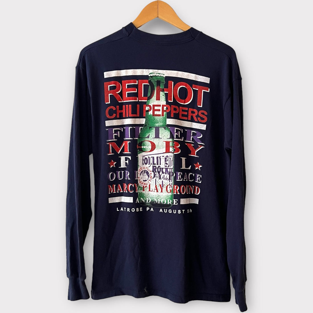 2000 Red hot Chili Peppers at Rolling Rock Festival w/ Filter, Moby and Marcy Playground Vintage Concert Tee Shirt