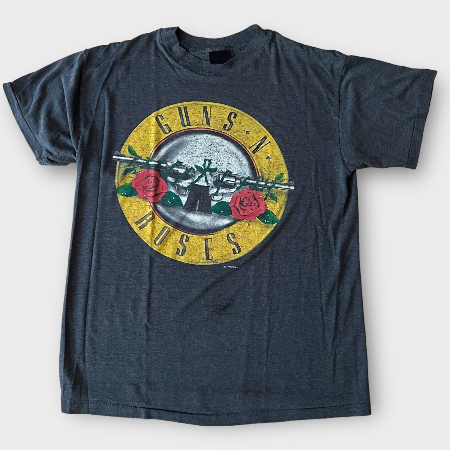 1987 Guns N Roses &quot;Was Here&quot; Vintage Band Promo Tee Shirt