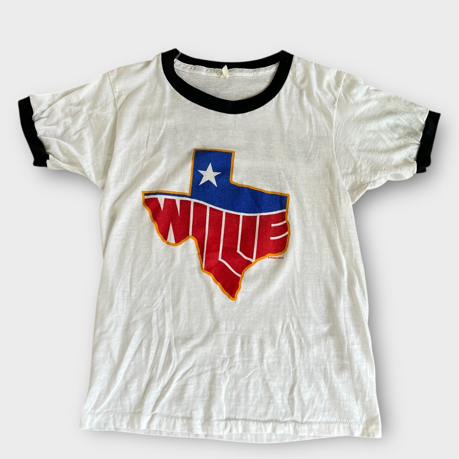 1984 Willie Nelson Vintage Band Tour Tee Shirt