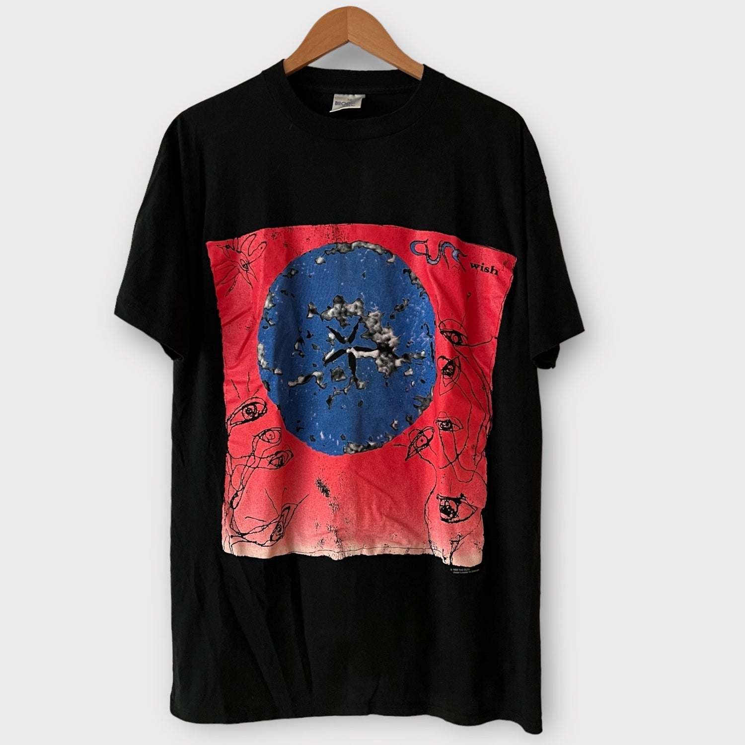 1992 The Cure &quot;Wish&quot; Vintage Band Promo Tee Shirt
