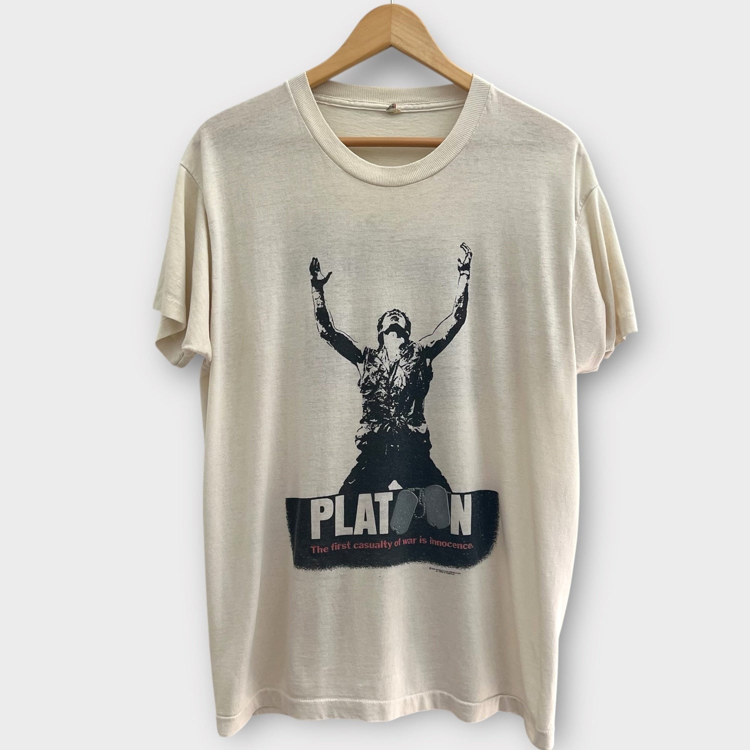 1986 Platoon Vintage Movie Promo Tee Shirt
