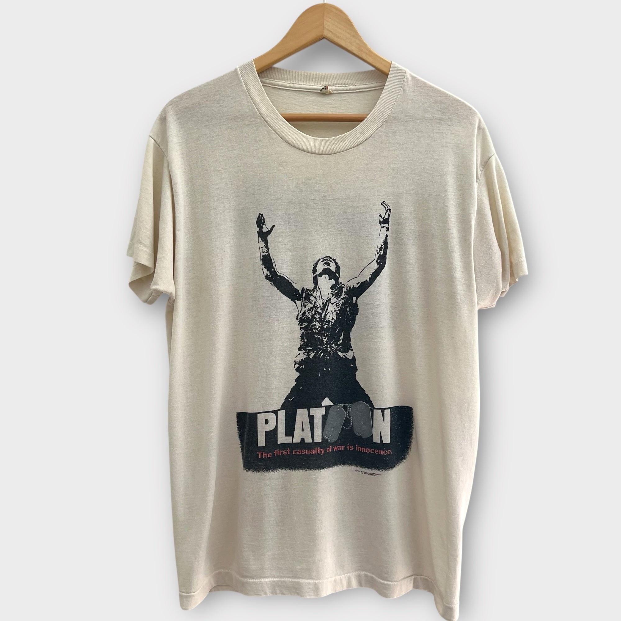 1986 Platoon Vintage Movie Promo Tee Shirt