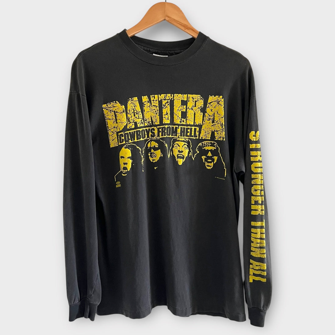 1992 Pantera &quot;Cowboys From Hell&quot; Vintage Band Promo Long Sleeve Tee Shirt