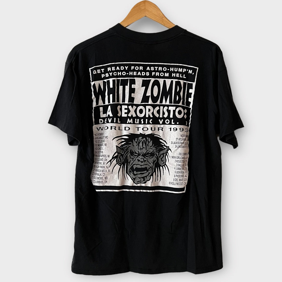 1993 White Zombie Vintage Tour Band Tee Shirt