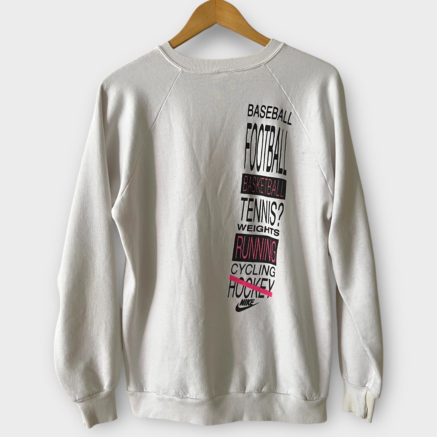 1990s Nike Bo Jackson &quot;Bo Knows&quot; Vintage Baseball Football Basketball Tennis Running Sweatshirt