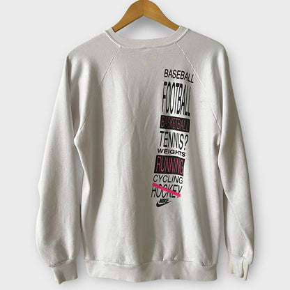 1990s Nike Bo Jackson &quot;Bo Knows&quot; Vintage Baseball Football Basketball Tennis Running Sweatshirt
