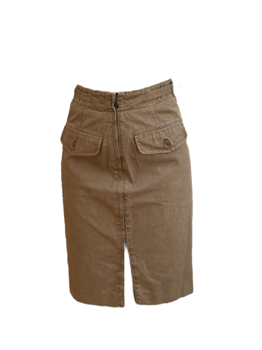 Prada Military Zip Skirt