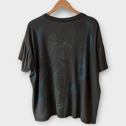 1990s Bad To The Bone Vintage Motorcycle Tee Shirt