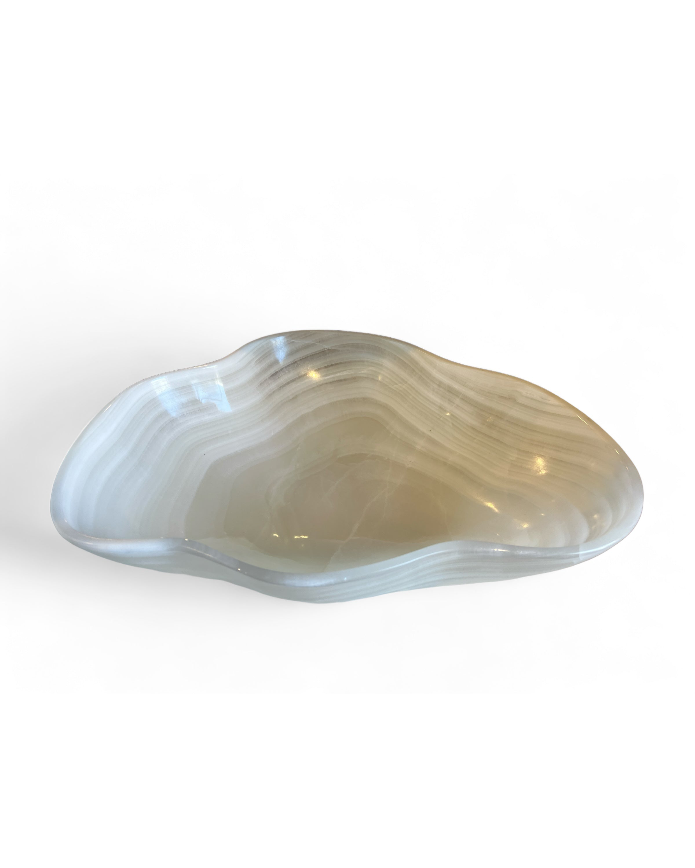 Hand Carved White Onyx Bowl