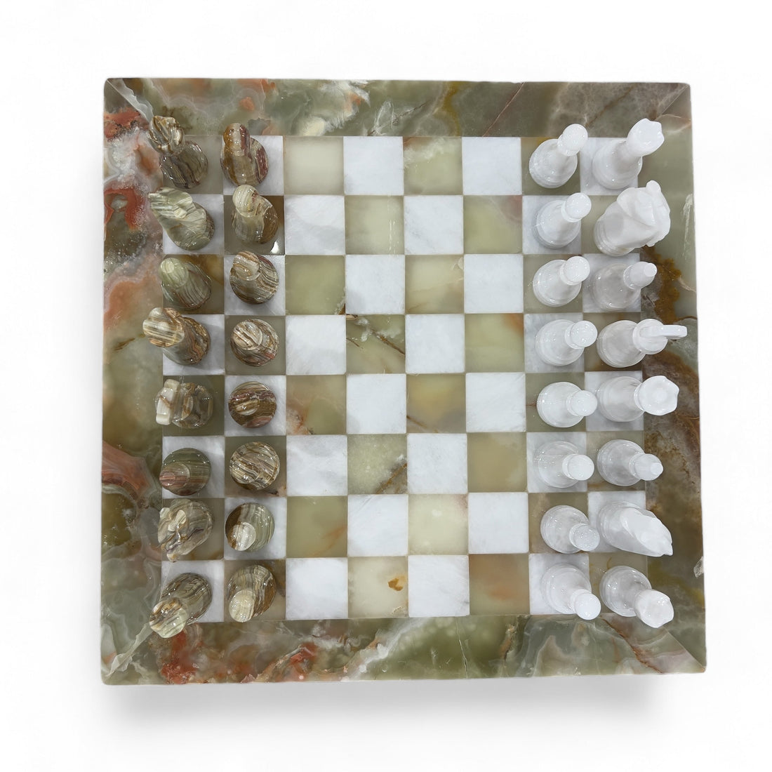 Green Onyx Chess Set