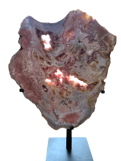 Pink Amethyst Slab on Rectangular Stand $1950