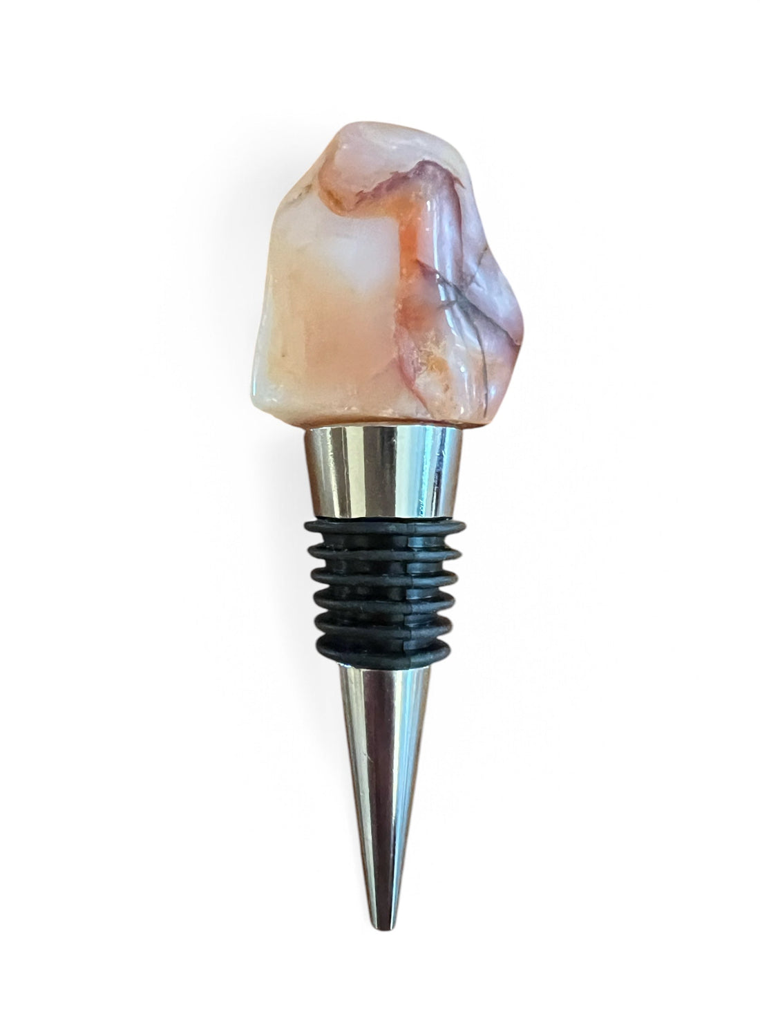 Crystal Bottle Stopper - Carnelian