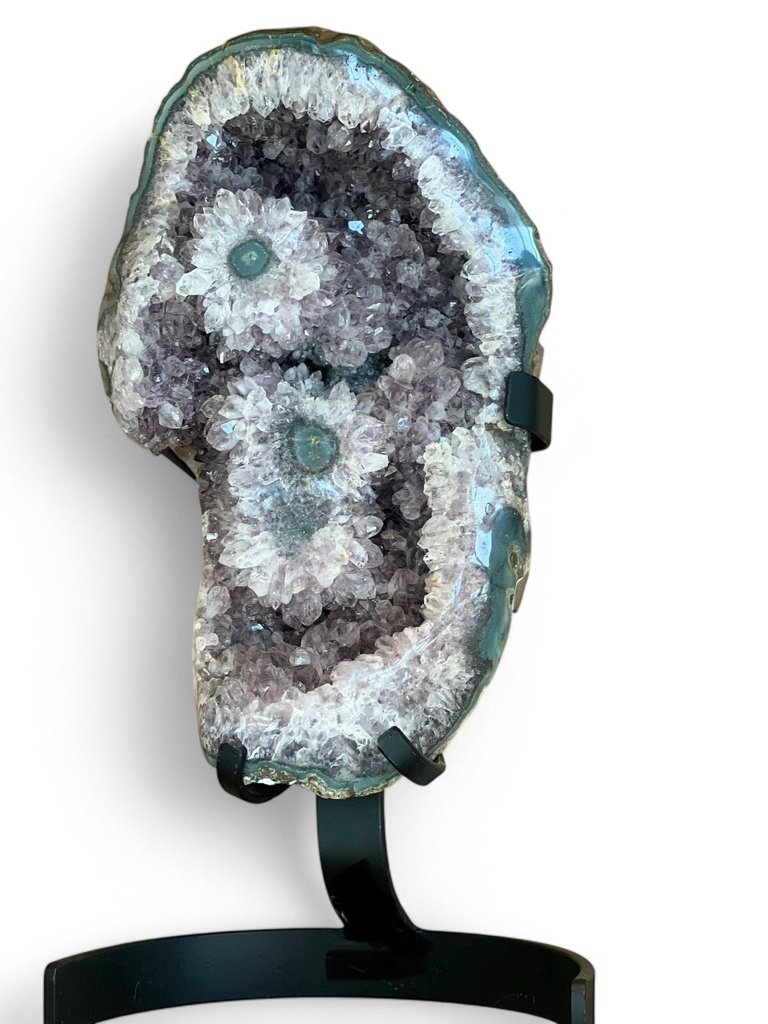 Amethyst with Stalactite Eyes on Stand