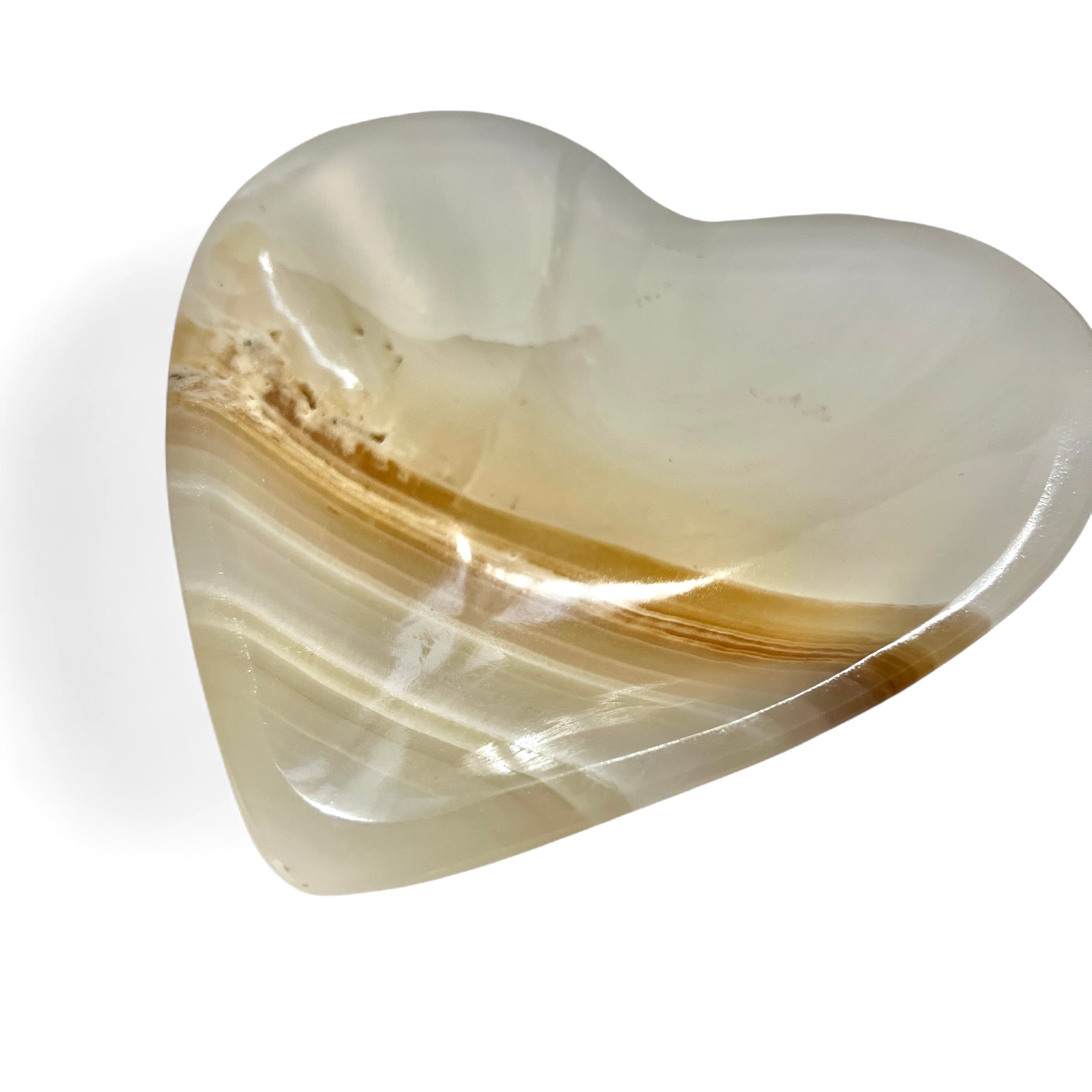 Heart Bowl Banded Calcite
