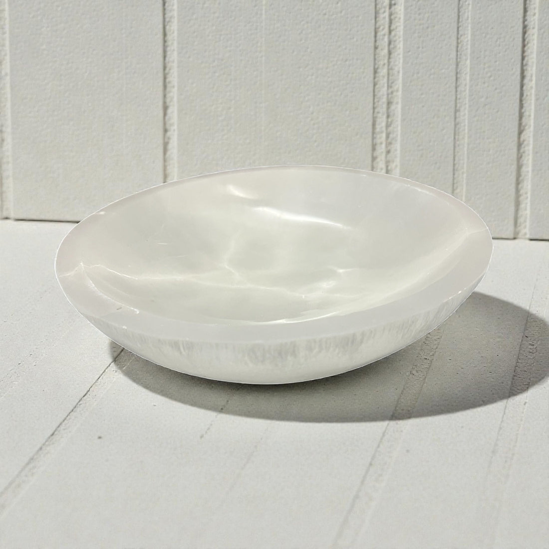Selenite Bowl Round