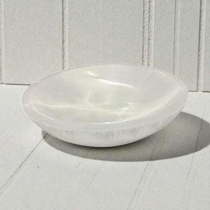 Selenite Bowl Round