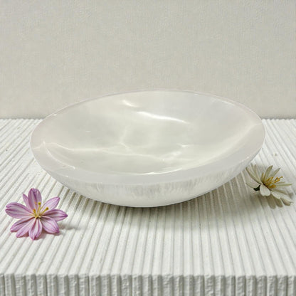 Selenite Bowl Round