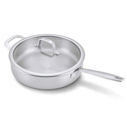 5-Ply Stainless Sauté Pan with Lid, 4-Qt
