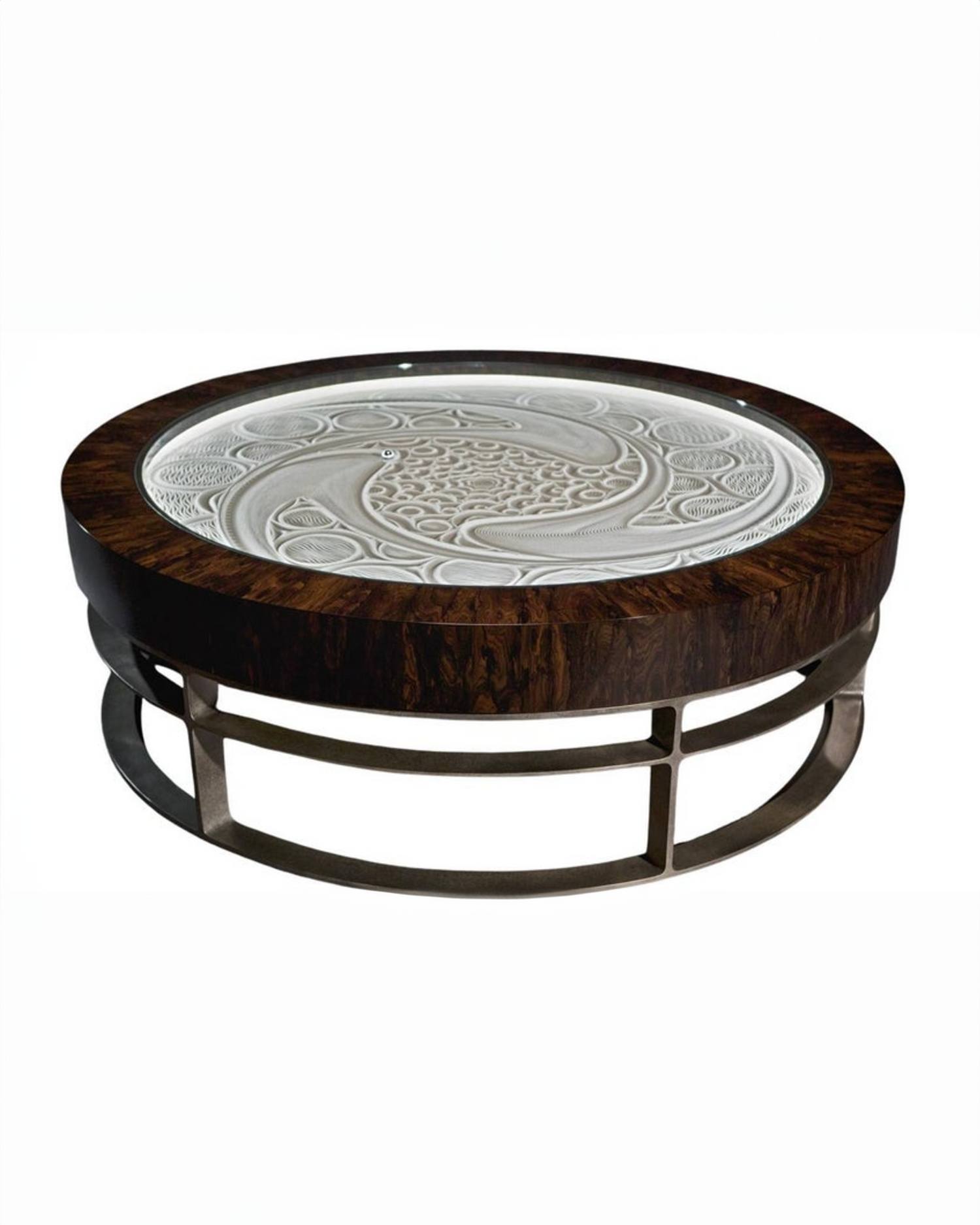 Sisyphus Custom Bronze and Ziricote Coffee Table