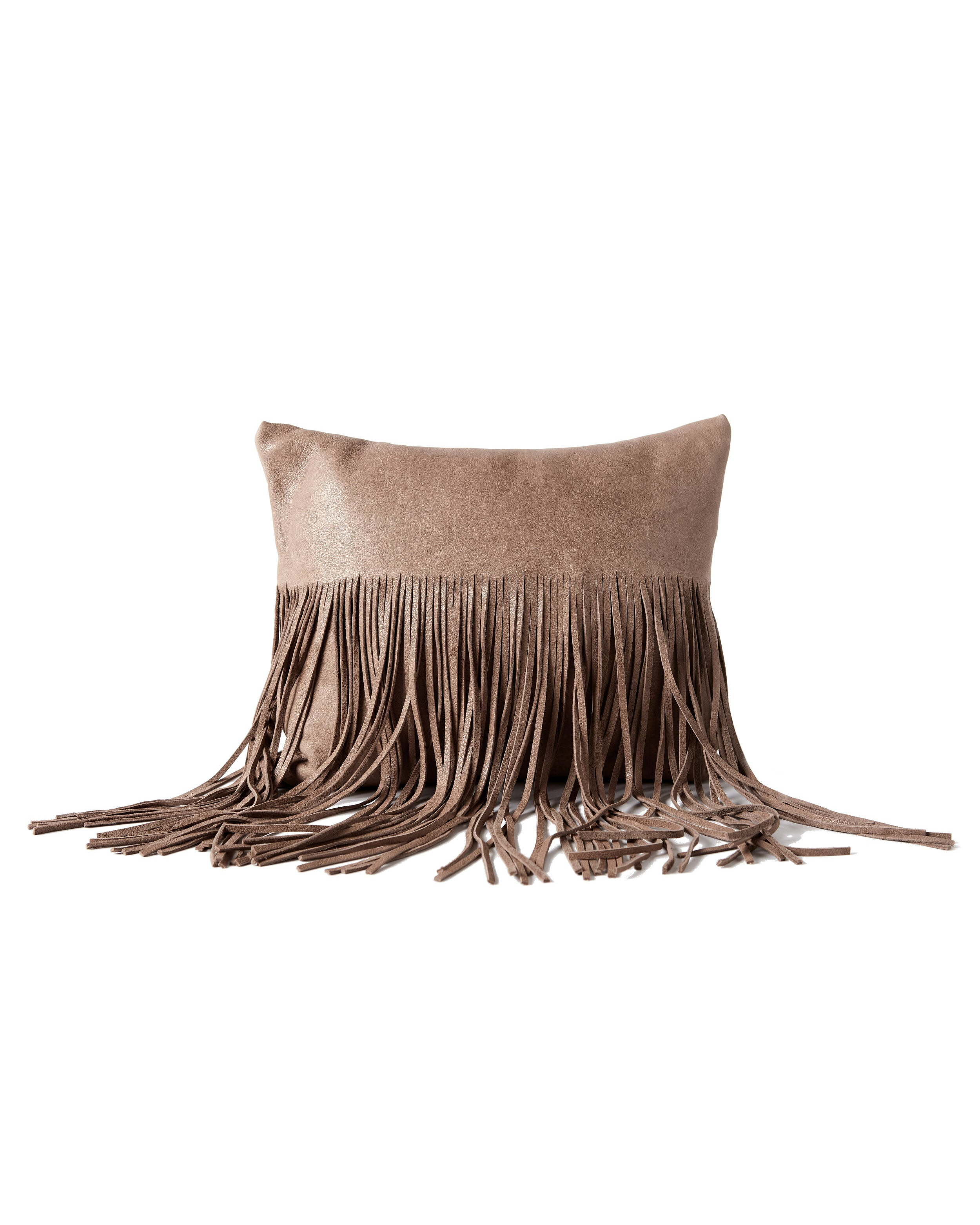 Fringe Leather Pillow