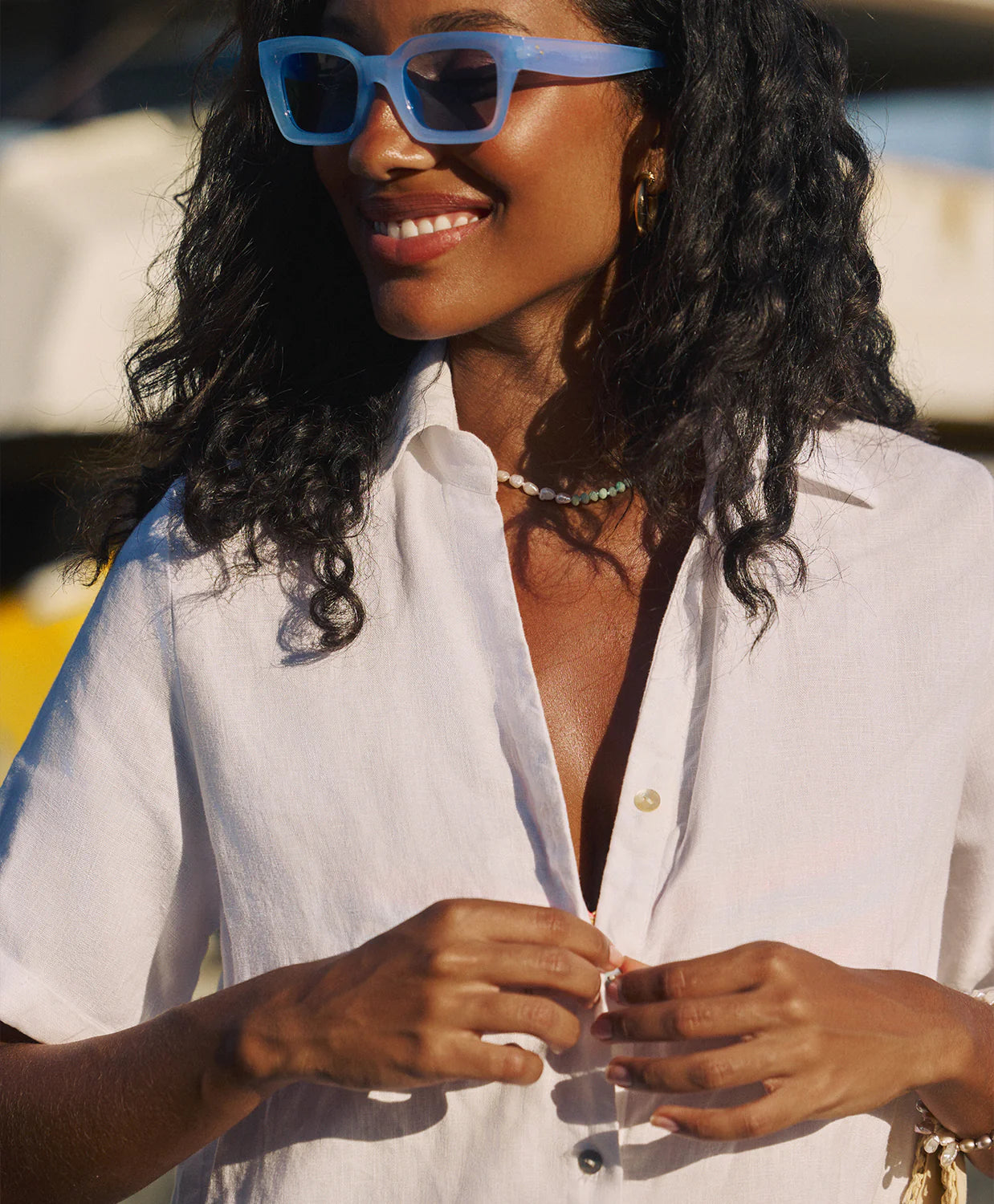 Maggie Linen Romper