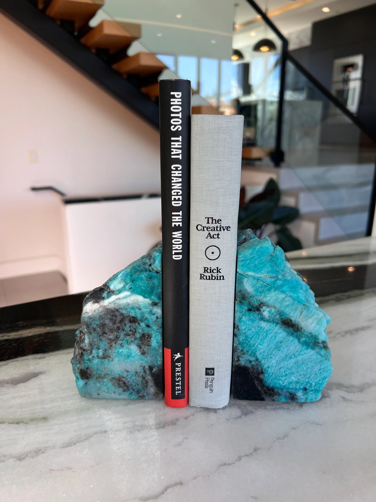 Natural Amazonite Stone Bookends