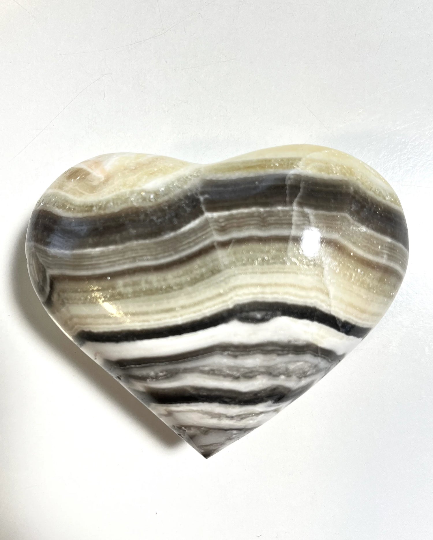Zebra Calcite Heart
