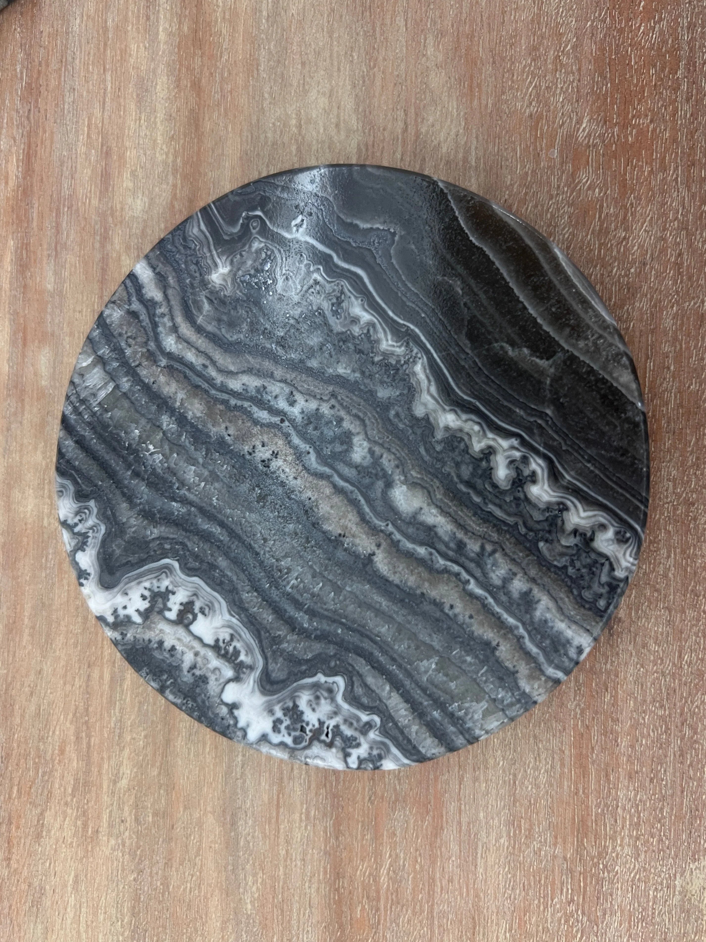 Banded Calcite Coasters - Set of 4