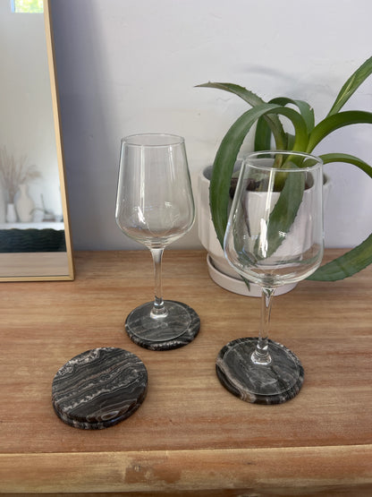 Banded Calcite Coasters - Set of 4