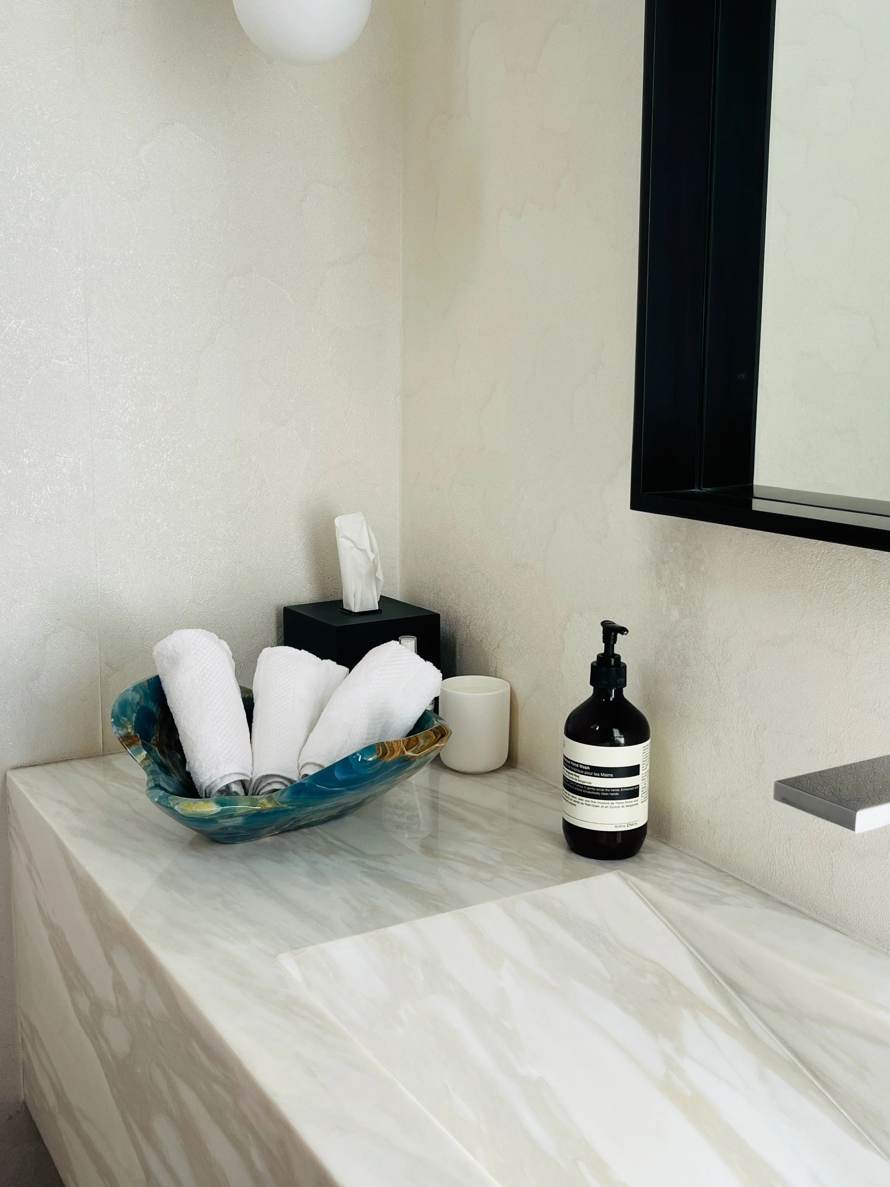 Argentinian Blue Onyx Sculptural Bowl