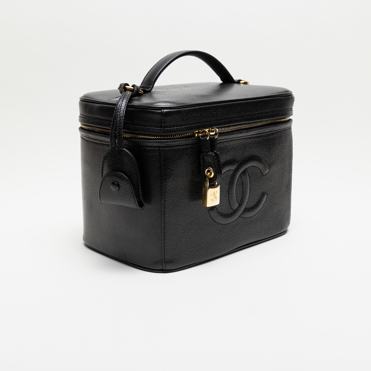 Chanel Archival Black Caviar Leather Vanity Crossbody Bag